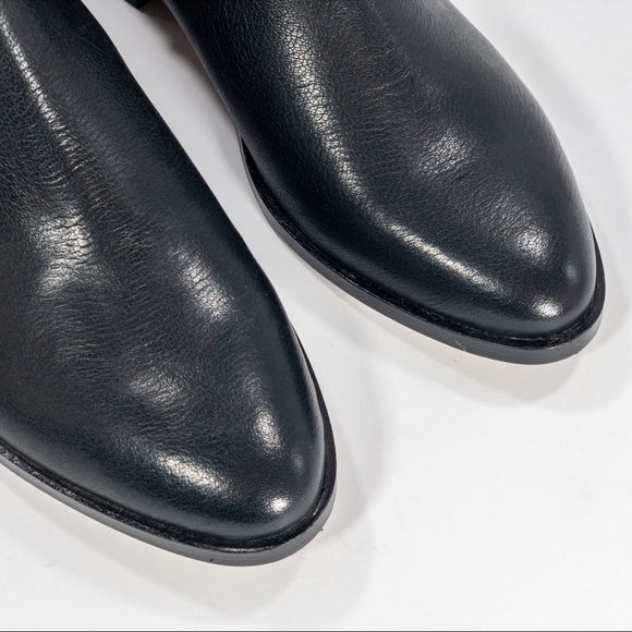 NICOLE Black Leather Ankle Side Button Snap Bootå - Picture 4 of 7